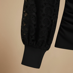 Women’s long sleeve lace v-neck blouse Fashion Grand