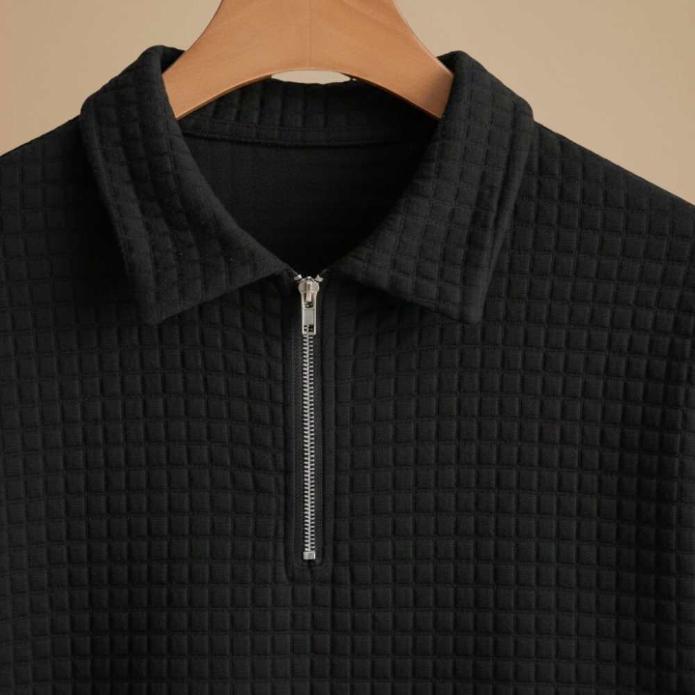 Men's casual short sleeve textured set Fashion Grand