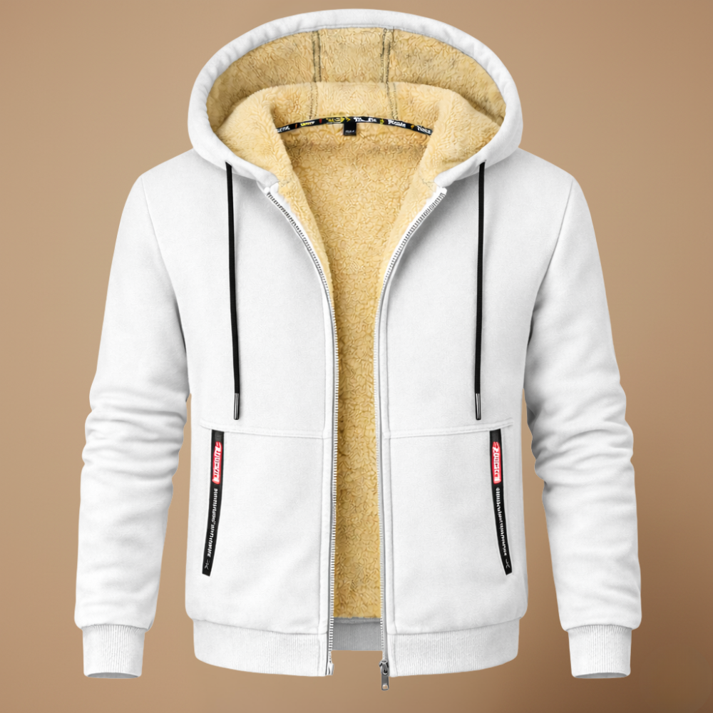 Casual Thick Fleece Lined Hoodie Jacket Fashion Grand