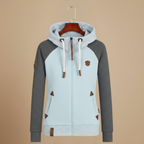 Women's hooded zip up casual sweatshirt jacket Fashion Grand