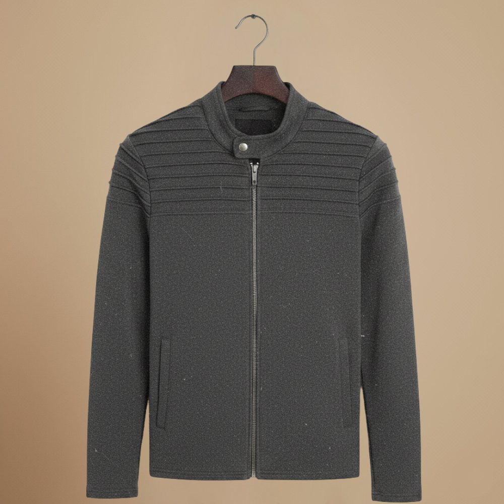 Men’s slim fit zip with long sleeves jacket Fashion Grand