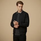 Men's Waffle Knit Full Zip Bomber Jacket Fashion Grand