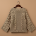 Women's Chunky Cable Pattern Sweater Fashion Grand