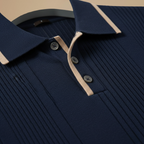 Men's button collar long sleeve polo shirt Fashion Grand