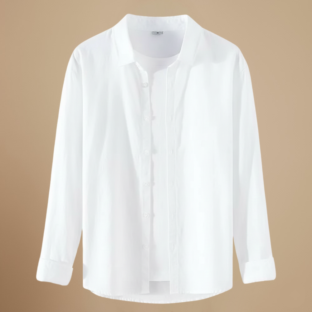 Men's vintage spring long-sleeve shirt