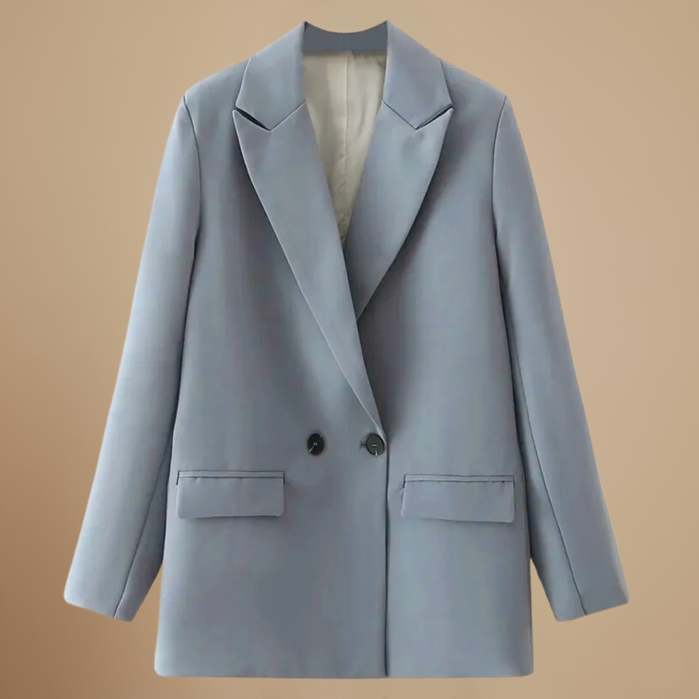 Women's Light Coloured Vintage Notched Lapel Blazer Fashion Grand