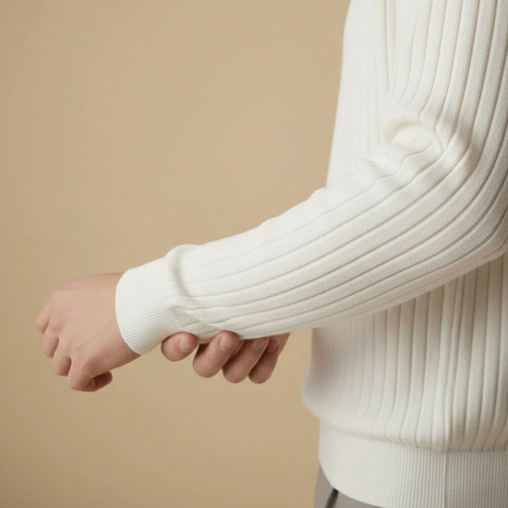 Men's slim fit long sleeve polo shirt Fashion Grand