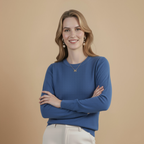 Solid Casual Crew Neck Long Sleeve Sweater Fashion Grand