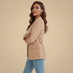 Chic and Casual Lapel Long Sleeve Blazer Fashion Grand