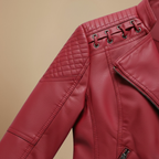Women’s leather short fit jacket Fashion Grand