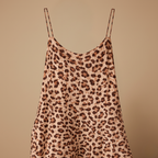 Women’s casual chic leopard print wide leg jumpsuit Fashion Grand
