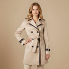 Casual double breasted trench coat for women Fashion Grand