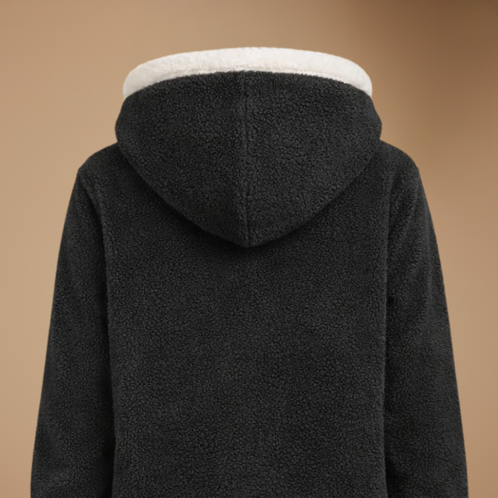 Women's warm fuzzy zip hoodie jacket Fashion Grand