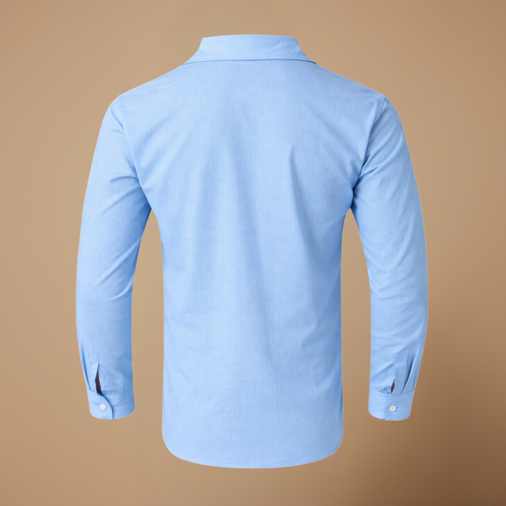 Men's casual slim fit long sleeve shirt with button closure Fashion Grand
