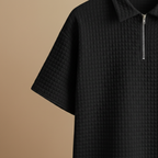 Men's casual short sleeve textured set Fashion Grand