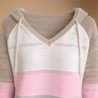 Women’s hooded long sleeve crochet pullover jumper Fashion Grand