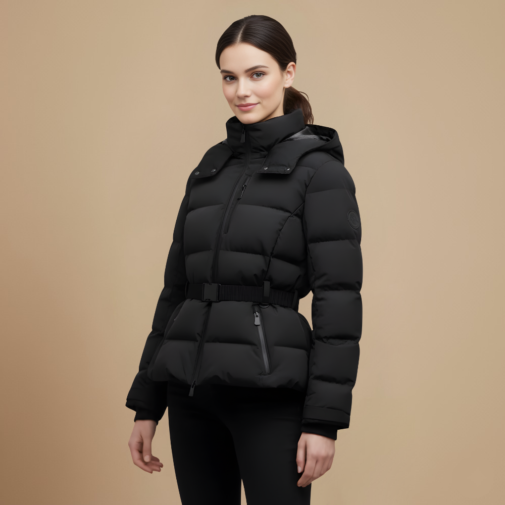 Quilted Patterned Puffer Ski Jacket for Women Fashion Grand