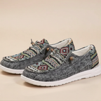 Women's casual patterned slip-on loafers Fashion Grand