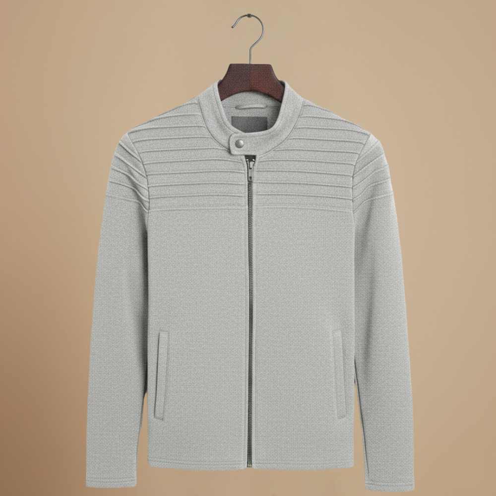 Men’s slim fit zip with long sleeves jacket Fashion Grand