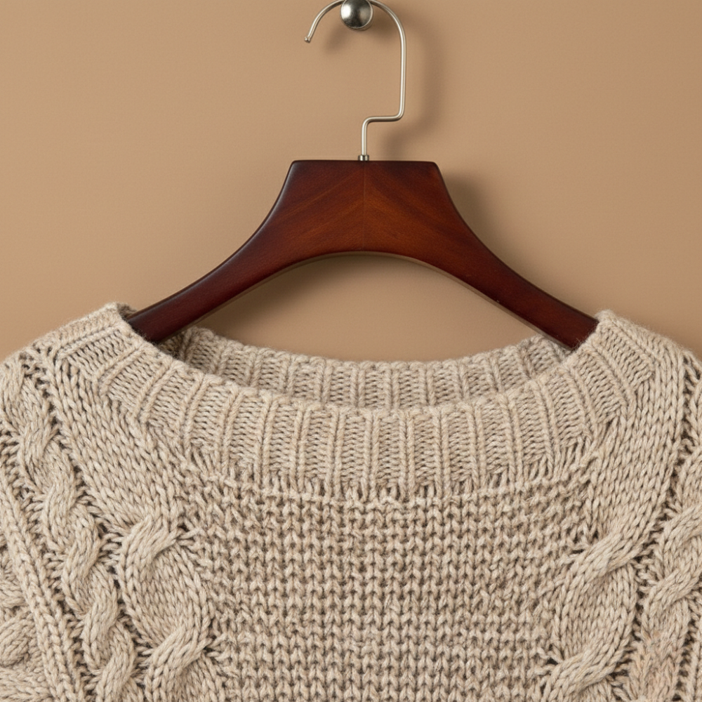 Women's Chunky Cable Pattern Sweater Fashion Grand