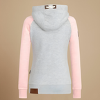 Women's hooded zip up casual sweatshirt jacket Fashion Grand