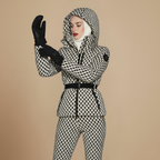 Thick Puffer Coat Long Belted Winter Jacket Fashion Grand