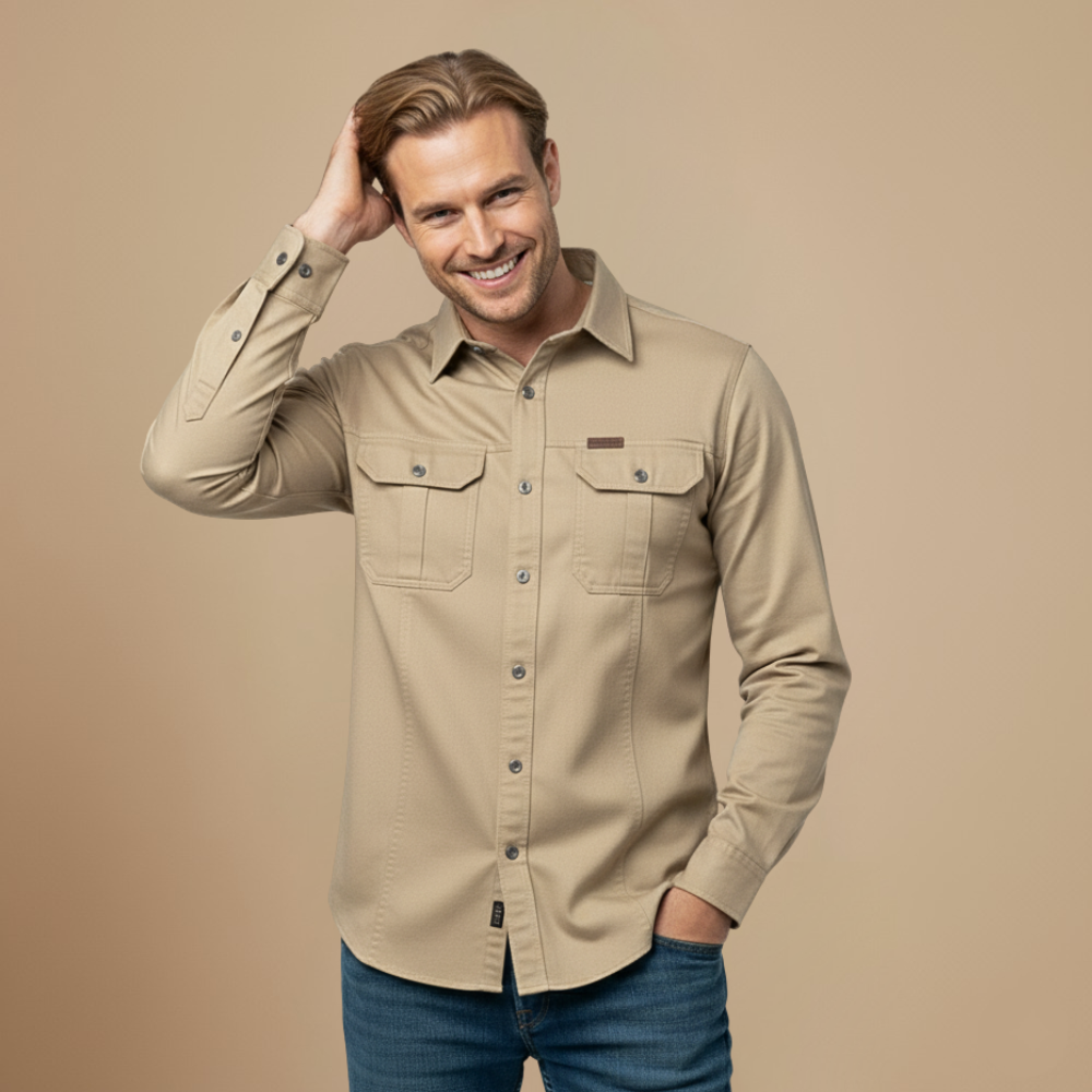 Tactical Cargo Loose Long Sleeve Shirt Fashion Grand