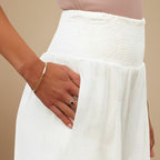 Cotton Linen High Waist Pants Fashion Grand