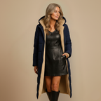 Sleek Long Hooded Winter Coat for Women Fashion Grand