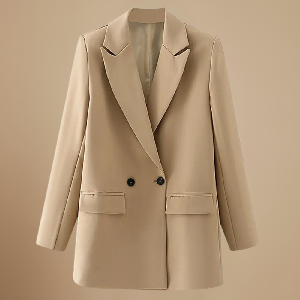 Women's Light Coloured Vintage Notched Lapel Blazer Fashion Grand