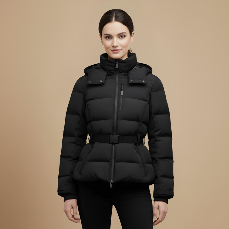 Quilted Patterned Puffer Ski Jacket for Women Fashion Grand