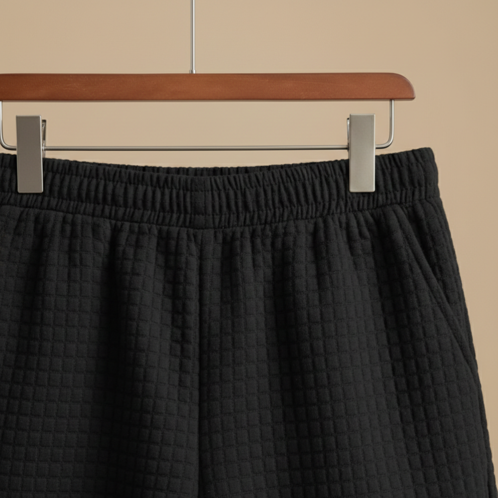 Men's casual short sleeve textured set Fashion Grand