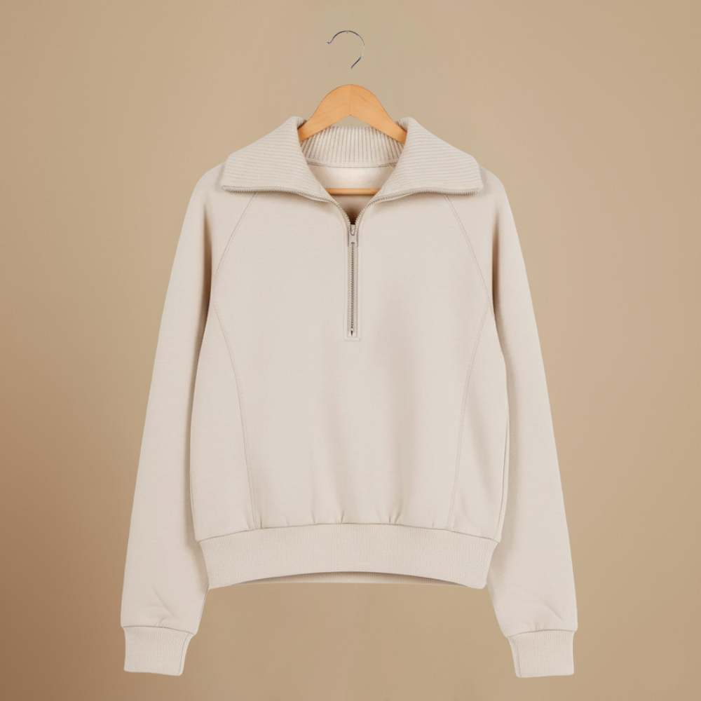 Women's casual quarter zip-up tracksuit set Fashion Grand