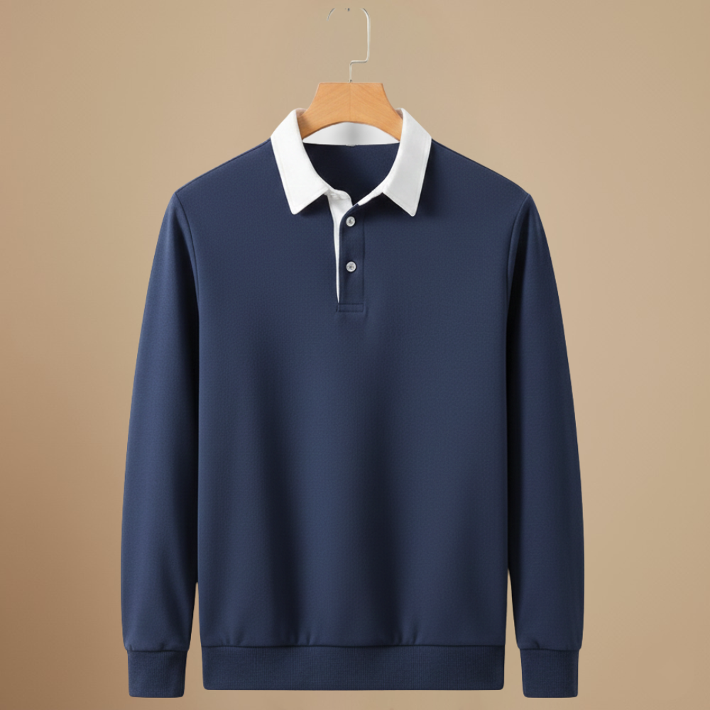 Men’s long sleeve polo sweater Fashion Grand