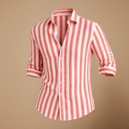 Men's striped long sleeve shirt with slim fit design Fashion Grand