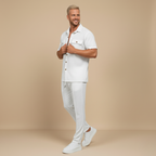 Casual Shirt Trousers Matching Two Piece Set for Men Fashion Grand