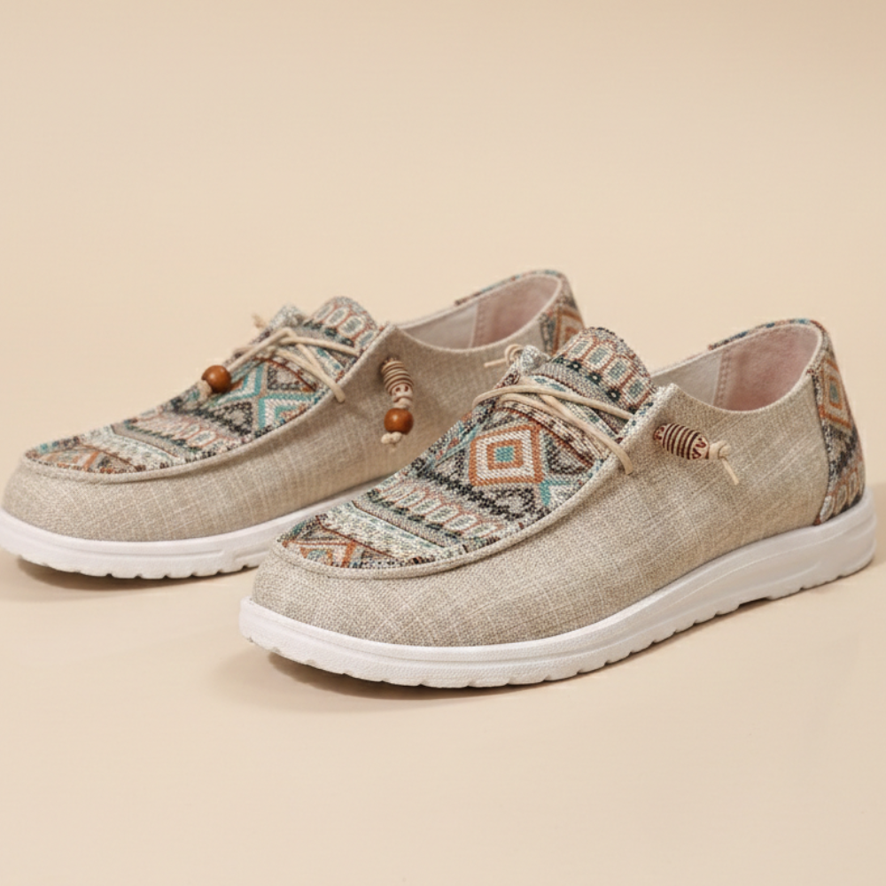 Women's casual patterned slip-on loafers Fashion Grand