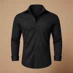 Men's casual slim fit long sleeve shirt with button closure Fashion Grand