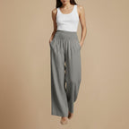 Cotton Linen High Waist Pants Fashion Grand