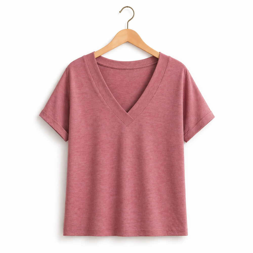 Women’s v-neck loose fit casual blouse Fashion Grand