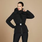 Thick Puffer Coat Long Belted Winter Jacket Fashion Grand