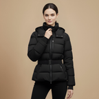 Quilted Patterned Puffer Ski Jacket for Women Fashion Grand