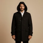 Warm Classic Toggle Fastening Long Duffle Coat Fashion Grand