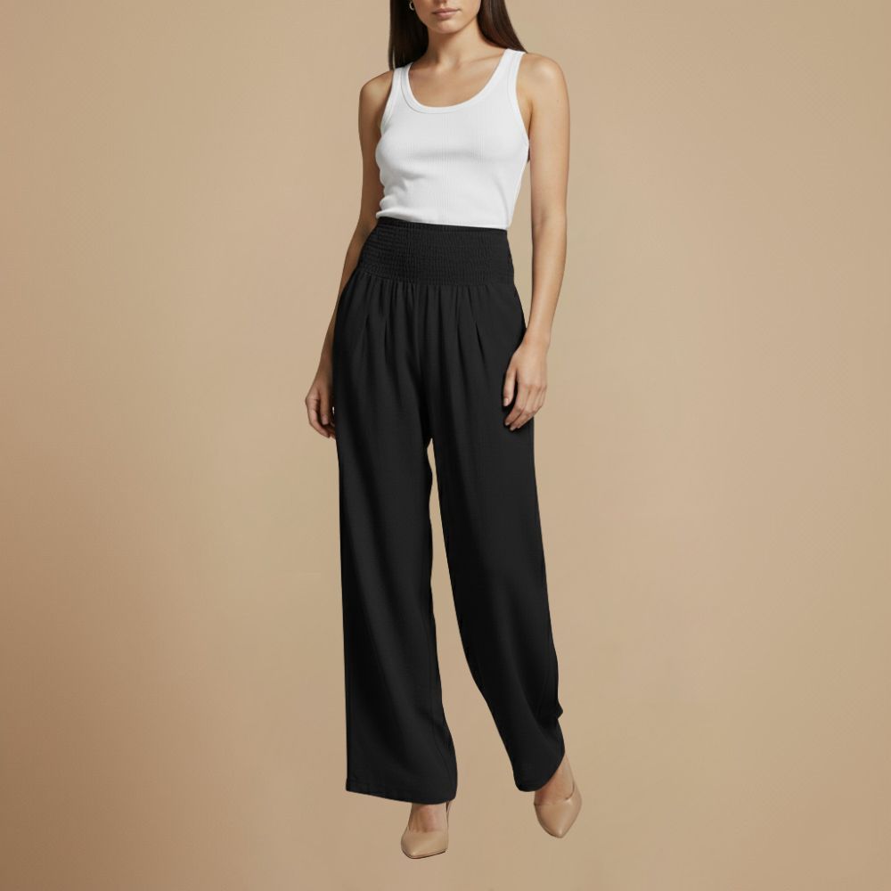 Cotton Linen High Waist Pants Fashion Grand