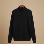Men's zip collar knit long sleeve sweater Fashion Grand