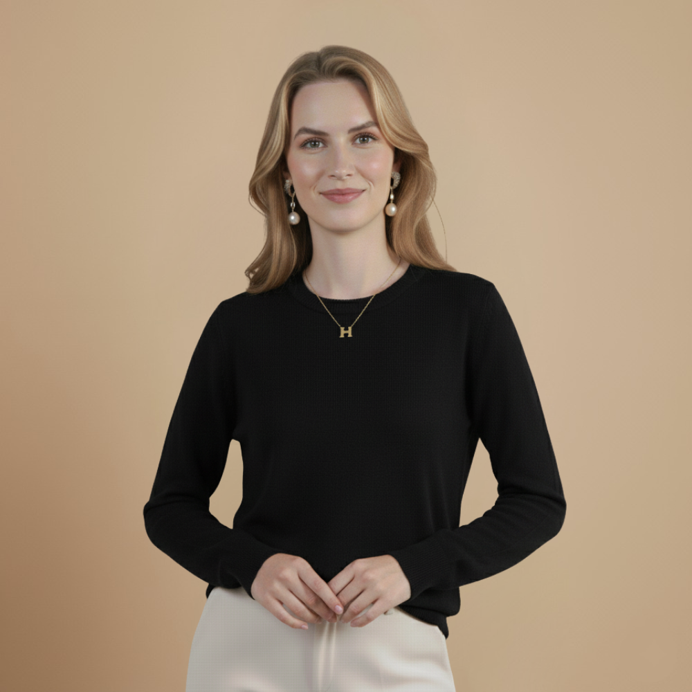 Solid Casual Crew Neck Long Sleeve Sweater Fashion Grand