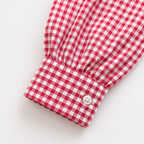 Women’s casual bow tie plaid loose fit blouse Fashion Grand
