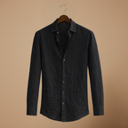 Men's modern long sleeve shirt with tailored slim fit cut Fashion Grand