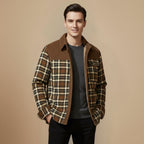 Plaid Flannel Hooded Winter Jacket for Men Fashion Grand