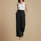 Cotton Linen High Waist Pants Fashion Grand
